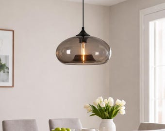 Lámpara colgante de cristal, lámpara de techo moderna, plafón de diseño, iluminación moderna para salón, cocina y dormitorio.