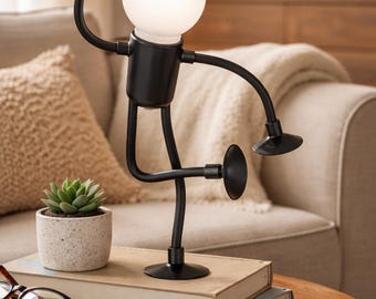 Lámpara LED flexible con forma de personaje – Luz de noche de diseño original – Lámpara de mesilla moderna – Decoración del hogar – Idea de regalo