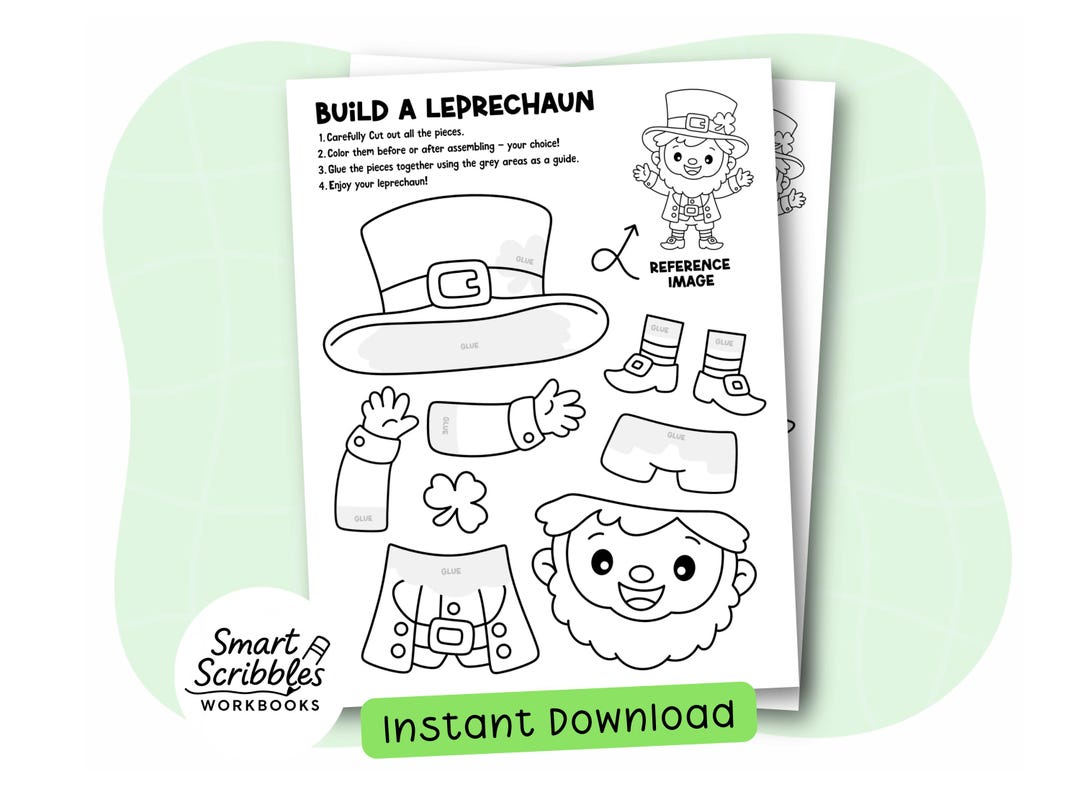 Build a Leprechaun Cut and Paste St Patrick's Day Craft | Classroom ...