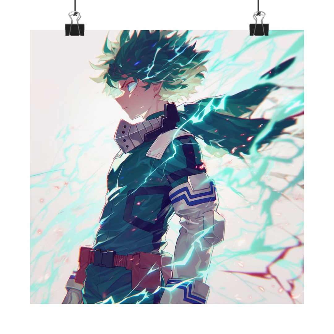 Deku Lightning Anime Poster | Matte Vertical Poster - Etsy