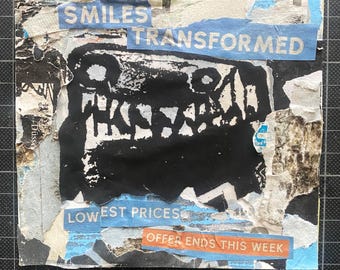 Original ATOMEN Street Art | "Smiles Transformed" Artwork | Collage | Unique Piece