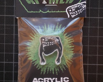 Atom Acrylic Pin | Funny Monster Badge