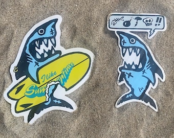 Sharks Sticker Pack | Vinyl Stickers | High Quality | High Gloss | Weatherproof | Suitable for Outdoor Use