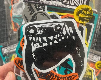 Street Art Sticker Pack | Hand-printed stickers