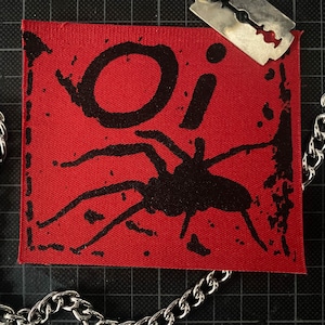 Écusson Oi Spider | Écusson imprimé | Écusson Oi Punk, Crust Punk pour sacs, vestes, sacs à dos