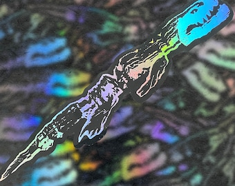 Prehistoric Kroc Sticker | Holographic vinyl sticker