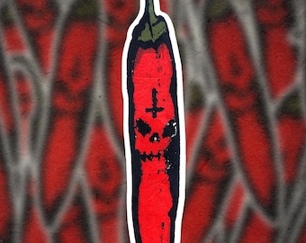 Evil Chili Sticker | Vinyl stickers