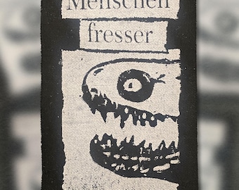 Man-eater Patch | Printed Patch for Jackets, Bags, Jeans | Punk, Gothic Patch
