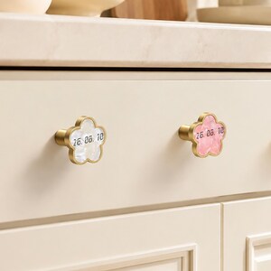 Colorful Cabinet Drawer Knob, Flower Shaped Furniture Door Pull