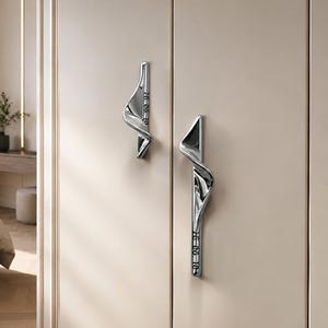 Creative Closet Pull, Silver Wardrobe Pulls, Modern Cabinet Handle