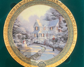 Thomas Kinkade Cherished Christmas Memories series plate-The Night Before Christmas