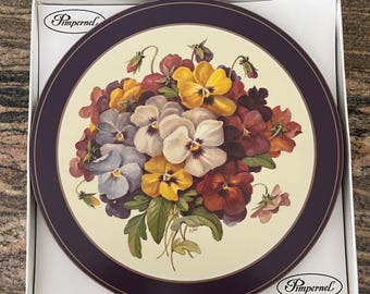 Vintage Pimpernel Cork-Backed Plate Settings. Set of six (6).