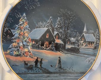 When All Hearts Come Home by Jesse Barnes series plate- Oh Christmas Tree (Plate 1)