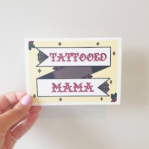 Maman tatouée // Impression A6 // illustration