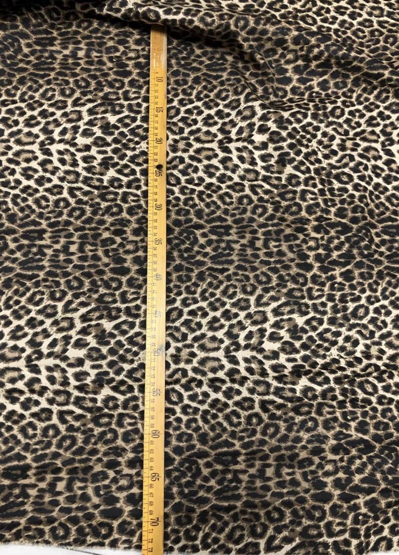90% Cotton fabric with stretch leopard pattern fabric, twill leopard fabric, image 5