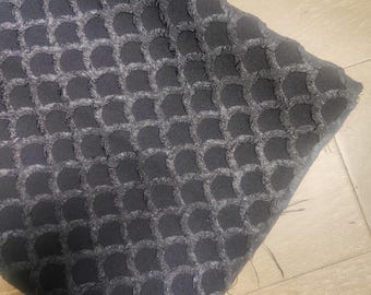 Clearance sale, sample-black color jacquard fabric with fish scale