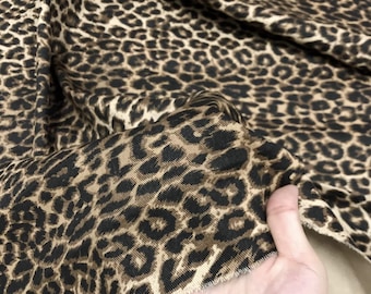 90% Cotton fabric with stretch leopard pattern fabric, twill leopard fabric,