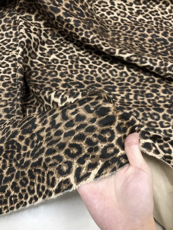90% Cotton fabric with stretch leopard pattern fabric, twill leopard fabric,