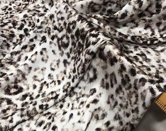 Printed leopard pattern cotton fabric, Summer dress fabric
