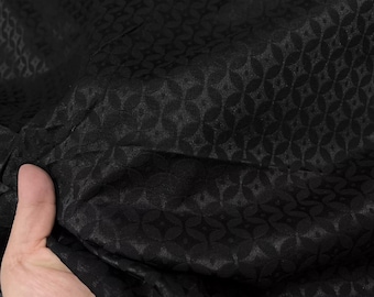 Poyester Cotton Fabric, Black Color Jacquard Fabric With Chinese pattern, Spring Dress Fabric