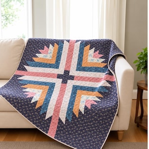 Voyager’s Star Quilt Pattern PDF – Modern Patchwork Design – Instant Download