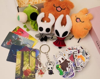 Caja de regalo de peluche de Hollow Knight Silksong: Hornet, The Knight, Flea&Grubs, muñecos hechos a mano / Set de regalo de San Valentín