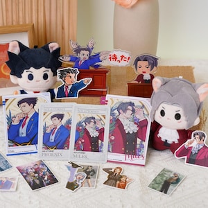 Phoenix Wright: Ace Attorney Plush Doll,Wright and Edgeworth,Ace Attorney set