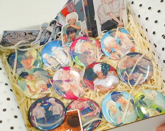 The Summer Hikaru Died Plush Badge Set | 12pcs Hikaru & Yoshiki Anime Pins | BL Cute Brooch | Valentine's Day Gift