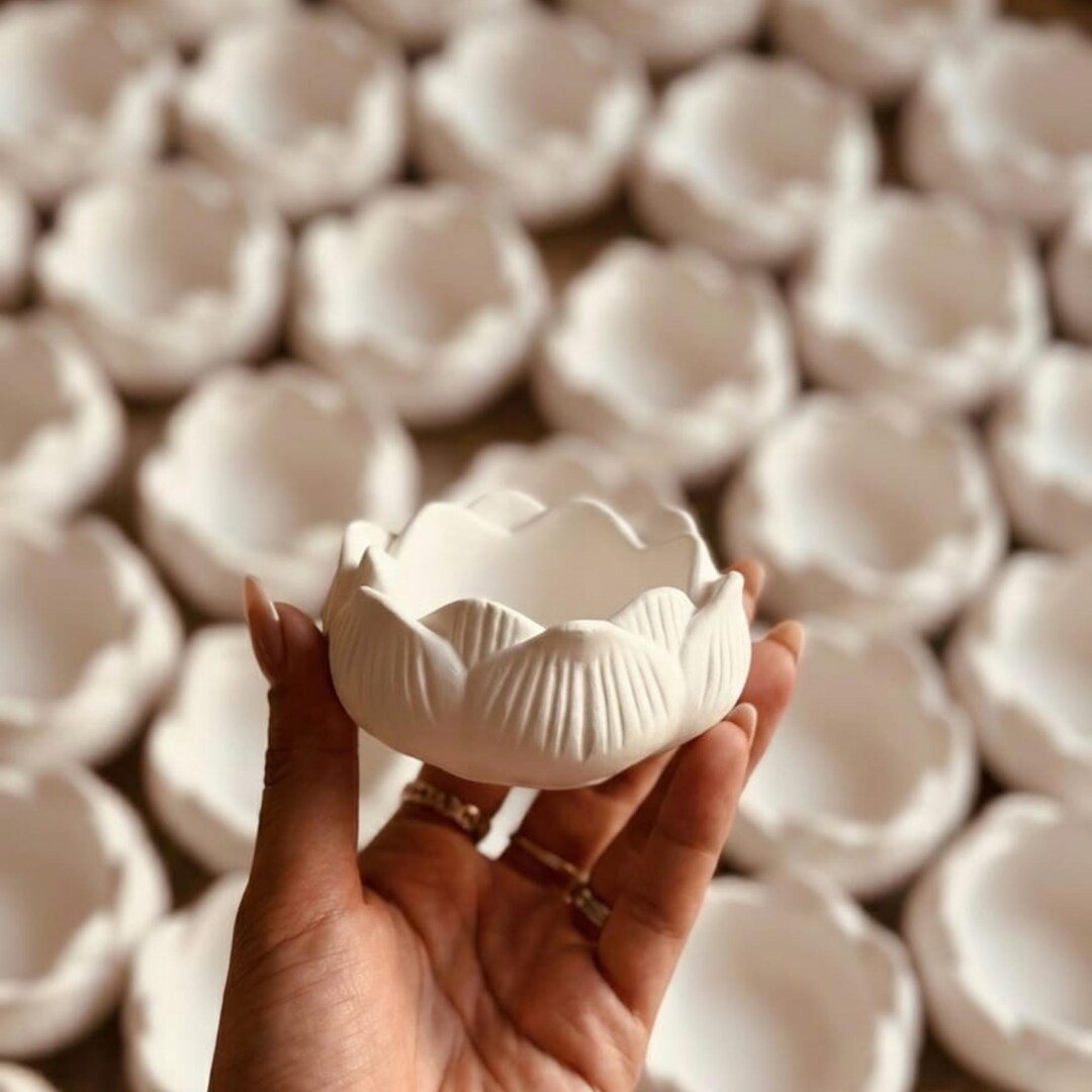 Lotus Flower Wedding Candle Favors, Jesmonite Soy Wax, Personalized ...
