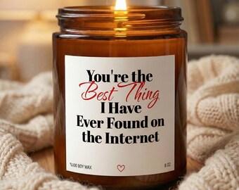 Regalo de San Valentín, vela de soja personalizada, regalo de aniversario, vela divertida