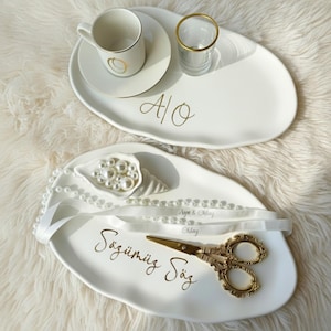 Personalized Nisan Tepsi | Söz Tepsisi | Nikkah Ring Tray | Sözümüz Söz | Engagement Tray