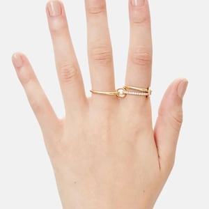 Gold Ring Set Eternity Statement Ring