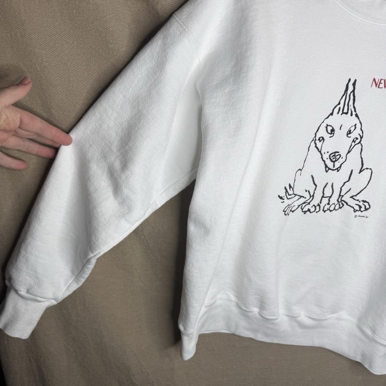 Vintage 80's 90's The New Yorker Magazine Dog Crewneck Sweatshirt Size XL image 5