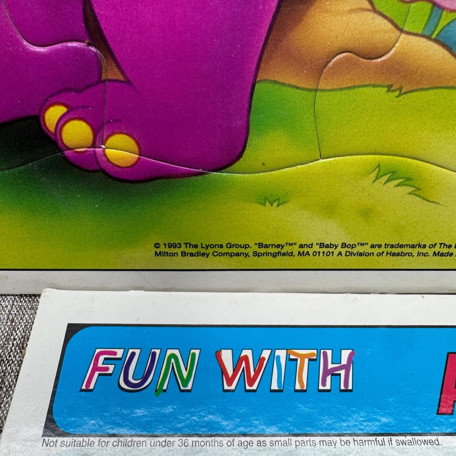 Vintage Barney Sesame Street Alphabet Frame Tray Puzzle Lot 1988 1993 ...