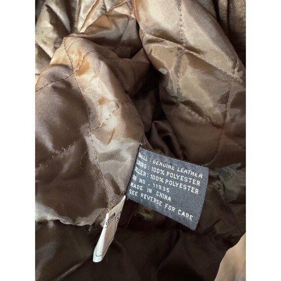 Patchwork Leather Bomber Jacket Suede Paisley Bro… - image 8