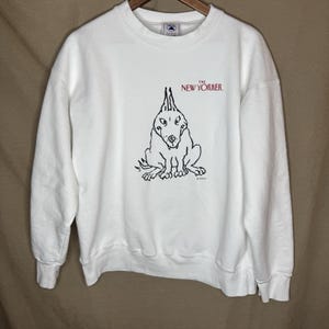 Vintage 80's 90's The New Yorker Magazine Dog Crewneck Sweatshirt Size XL image 1