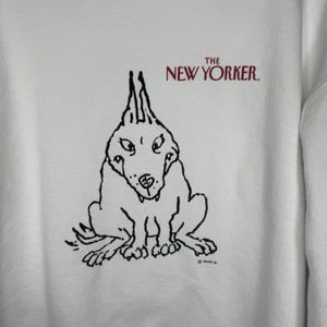 Vintage 80's 90's The New Yorker Magazine Dog Crewneck Sweatshirt Size XL image 2