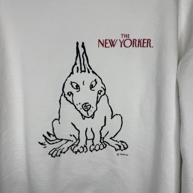 Vintage 80's 90's The New Yorker Magazine Dog Crewneck Sweatshirt Size XL image 2