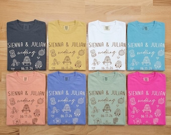 Bulk Custom Wedding Toss Shirts, Wedding Party Gifts, Matching Group Wedding Merch, Bulk Custom Wedding Favors, Trendy Bridal Party Tees