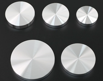 Adaptador de mesa de vidrio de aluminio, disco de bloque de Metal circular de 10mm de espesor, 20/25/30/40/50/55/60/75/90/100mm - M6/M8/M10