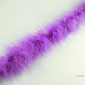1 Pieces Light Purple Feather Trim 2 Yards (YM524)
