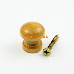 1Pcs Wood Knob Wooden Dresser Handle Drawer Knob Pull Cabinet Cupboard Handle Knob 20x21mm (WKN12)