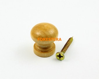 1Pcs Wood Knob Wooden Dresser Handle Drawer Knob Pull Cabinet Cupboard Handle Knob 20x21mm (WKN12)