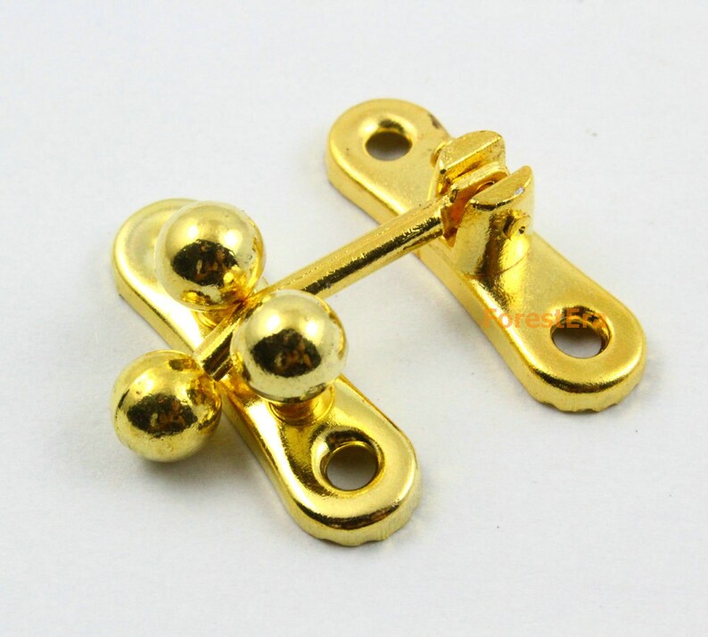 1Pcs Gold Jewelry Box Hasp Latch Lock 31x33mm with Screws Etsy