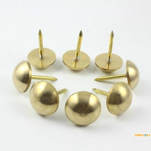 10Pcs 20mm Solid Brass Upholstery Tacks Nails (TN76)