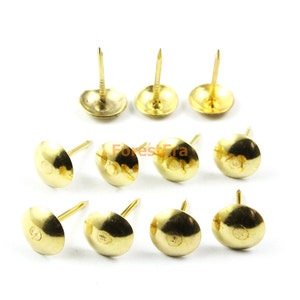 100Pcs 9.5x15mm Gold Upholstery Tacks Nails (TN52)