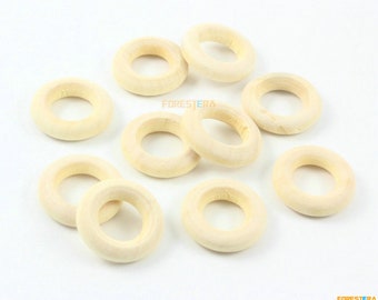 50Pcs Unfinished Wood Ring Natural Wooden Rings Wood Beads 20mm (MQ02)