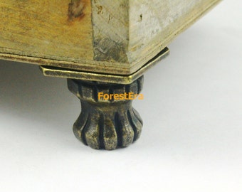 4Pcs Antique Brass Jewelry Box Feet Animal Box Leg Case Feet 35x25mm (BOXF115)