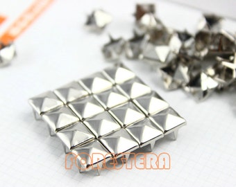 8mm Silver Pyramid Stud Punk Rock Leathercraft Stud (SP08)