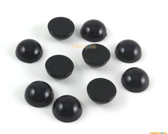 100 Pieces 12mm Flat Back Doll eye, Black Domed Safety Amigurumi eye, Teddy eye, Cat eye (WWYJ64)